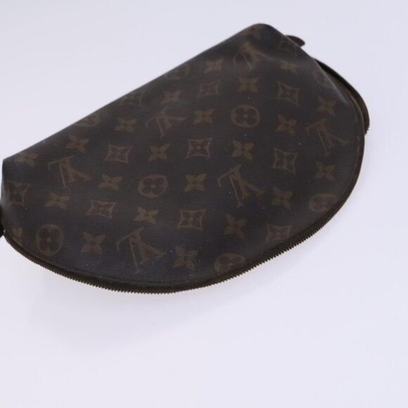 LOUIS VUITTON Monogram Trousse Demi Ronde Cosmetic Pouch M47520 LV Auth - Picture 2 of 16